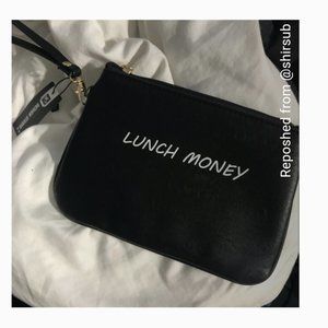 Black mini MMS design studio Lunch Money wristlet